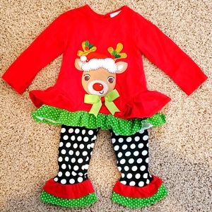Rare Editions top and leggings set 12 months EUC